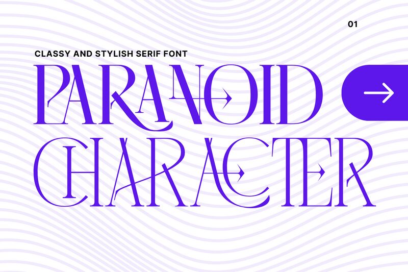 PARANOID CHARACTER Schriftart