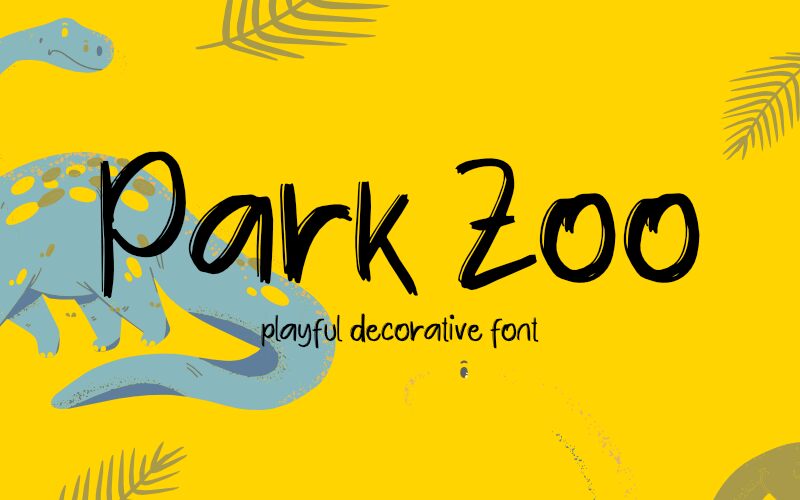 Park zoo Schriftart