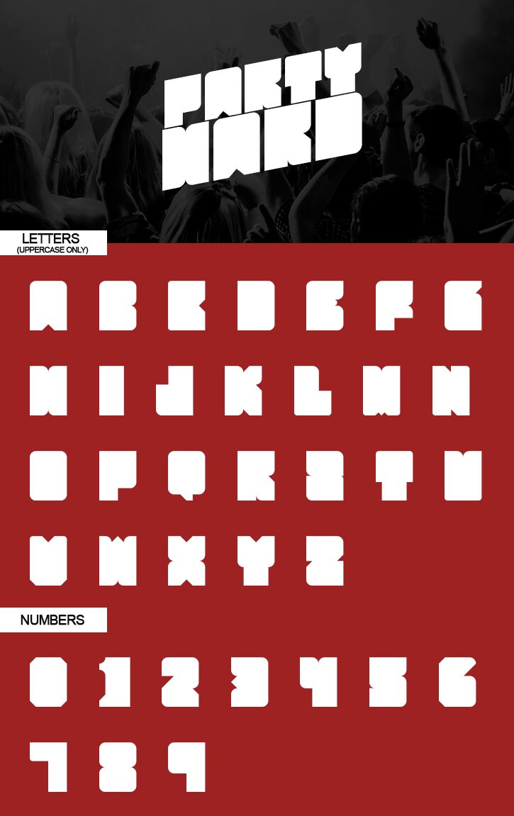 Party Hard Czcionka