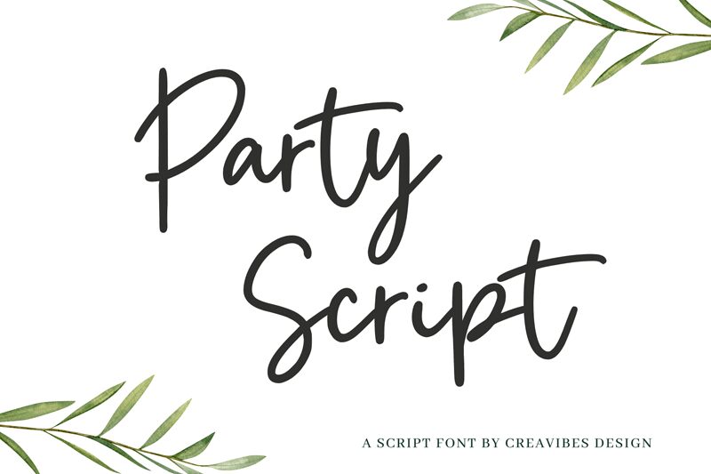 Party Script Czcionka