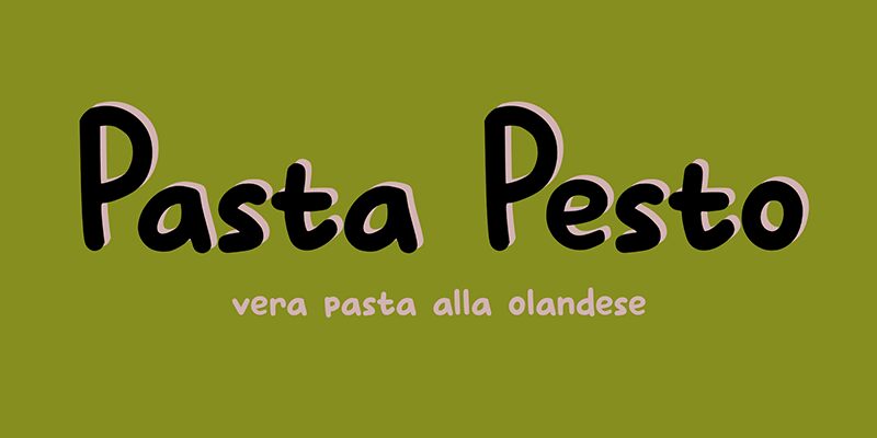 Pasta Pesto Schriftart