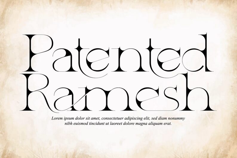 Patented Ramesh Schriftart