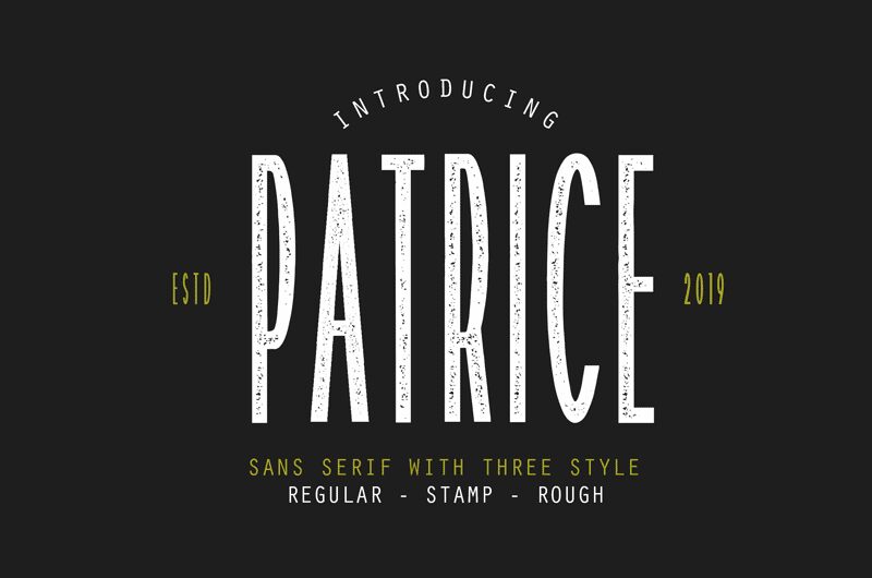 Patrice Stamp Schriftart