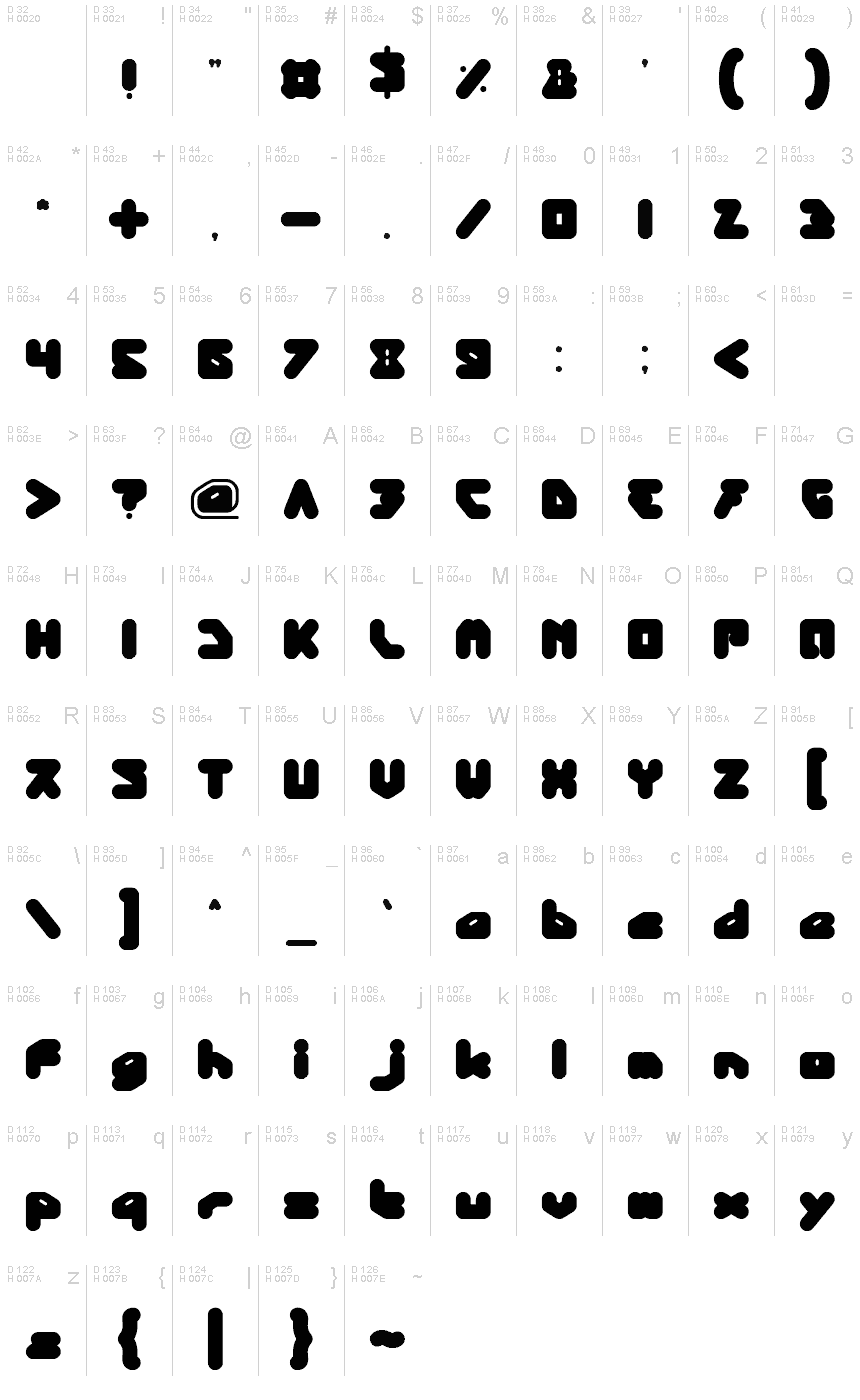 panda ROBOT font | Fonts2u.com