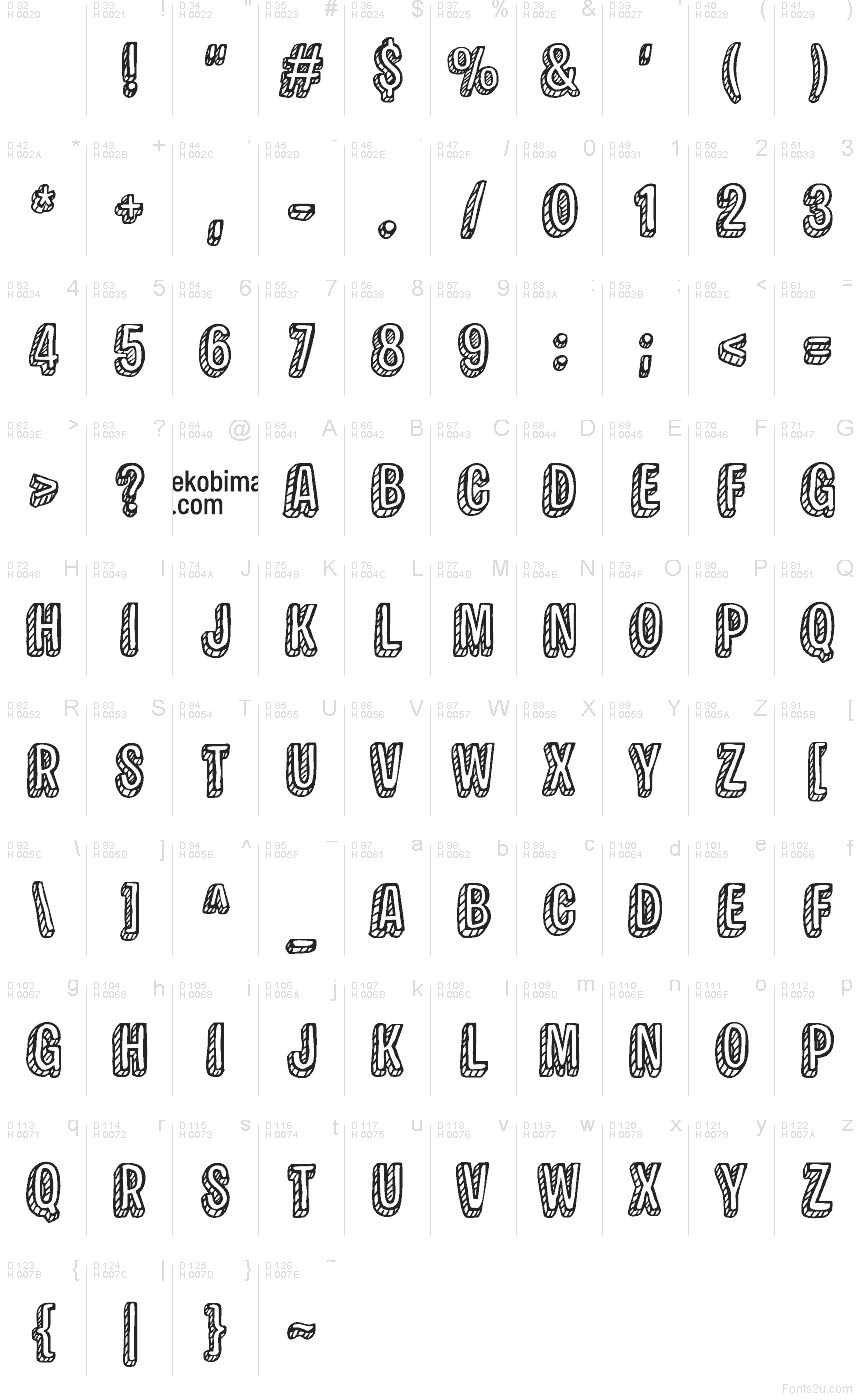 Latin de base - Table de caractères