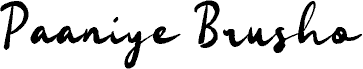 Paaniye Brusho písmo