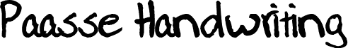 Podgląd czcionki Paasse Handwriting