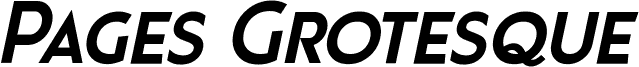 Pré-visualização da fonte Pages Grotesque Demo Bold Italic