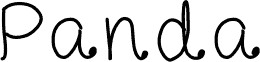 Preview of the Panda font
