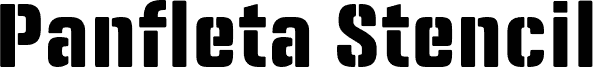 Panfleta Stencil Extra Bold
