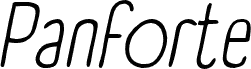Panforte Condensed Light Italic
