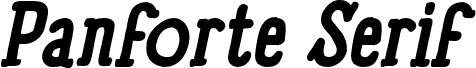 Panforte Serif Bold Italic