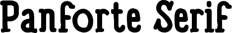Panforte Serif Bold