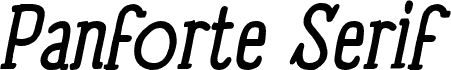 Panforte Serif Italic