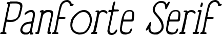 Panforte Serif Light Italic