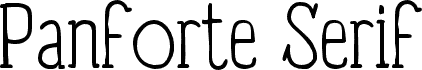 Panforte Serif Light