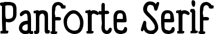Panforte Serif Regular