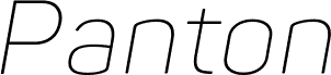 Panton-Trial ExtraLight Italic