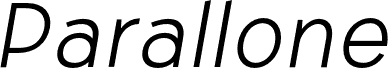 Parallone Thin italic шрифт