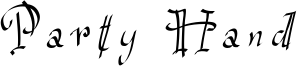 Preview of the PartyHand font