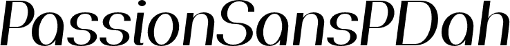PassionSansPDah-RegularItalic