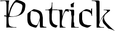 Preview of the Patrick Regular font