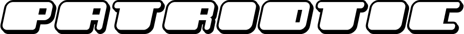 Попередній перегляд шрифту Patriotic Flat Italic