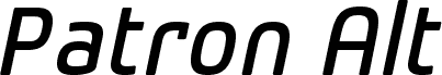 PatronAlt-MediumItalic