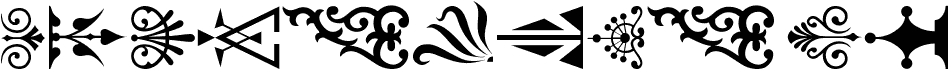 Preview of the PCOrnaments font