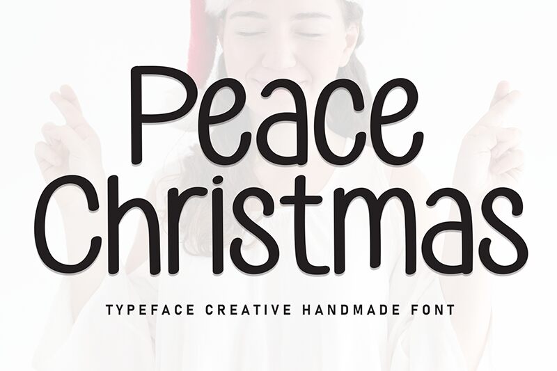 Peace Christmas Schriftart