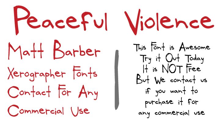 PeacefulViolence Carattere