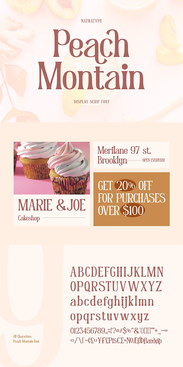 Peach Montain Czcionka