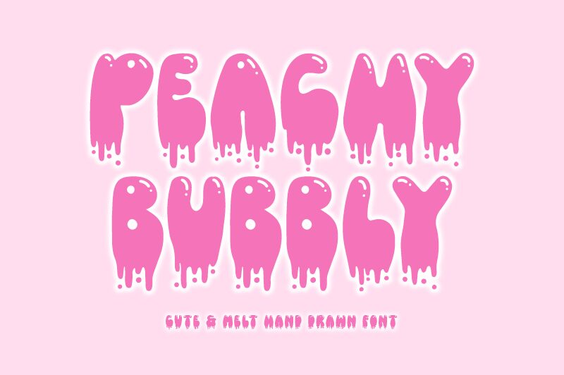 Peachy Bubbly Schriftart