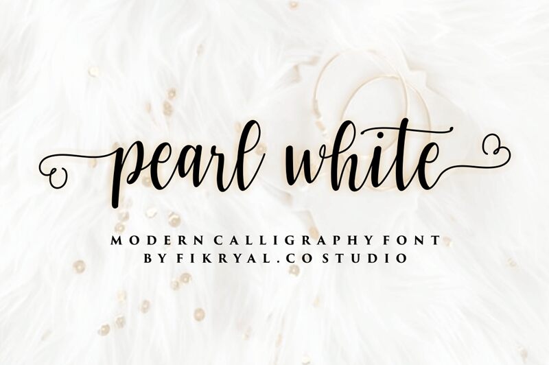 pearl white Czcionka