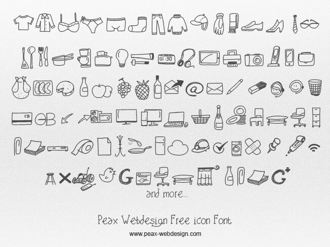 PeaxWebdesignFreeIcons Carattere