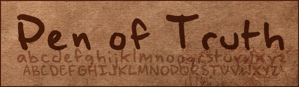 Pen of Truth Czcionka