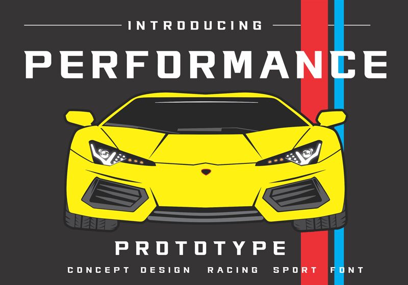 PERFORMANCE Schriftart