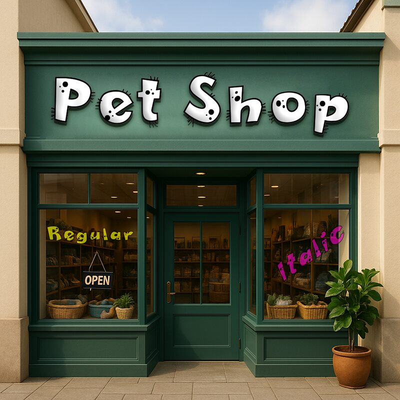 Pet Shop Schriftart