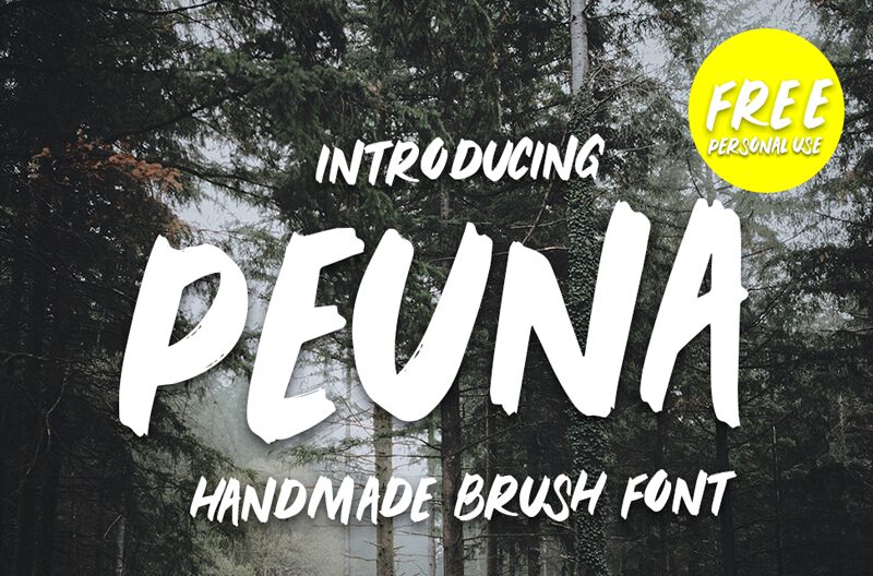 PEUNA BRUSH Schriftart