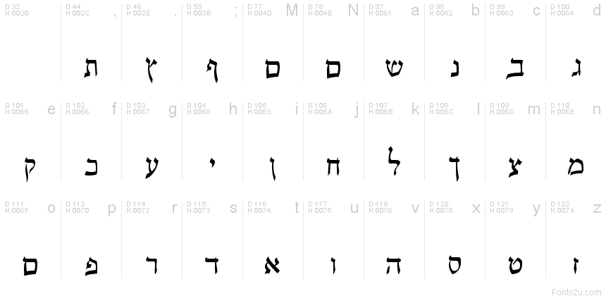 Pecan_ Sonc_ Hebrew font | Fonts2u.com