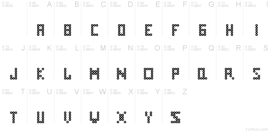 Perler Bead Regular font