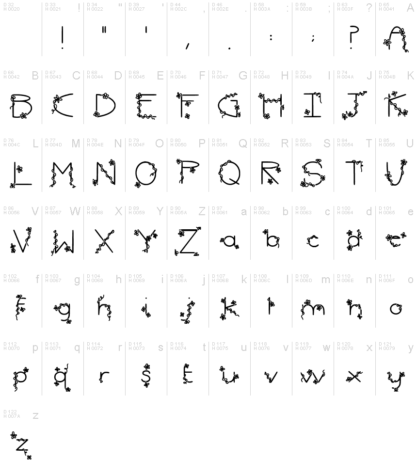 Petals And Vines Regular font