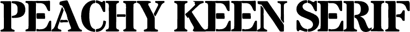 Peachy Keen Serif DEMO