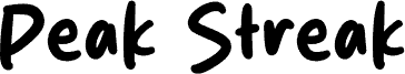 Peak Streak font
