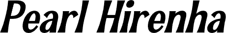Pearl Hirenha DEMO VERSION Italic font