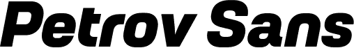 Petrov Sans Black Italic