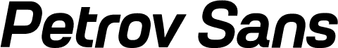 Petrov Sans Bold Italic