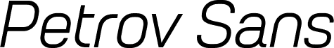 Petrov Sans Book Italic шрифт