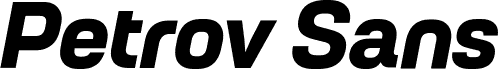 Petrov Sans ExtraBold Italic
