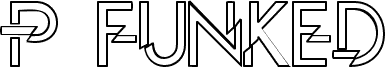 Preview of the P Funked Hollow font